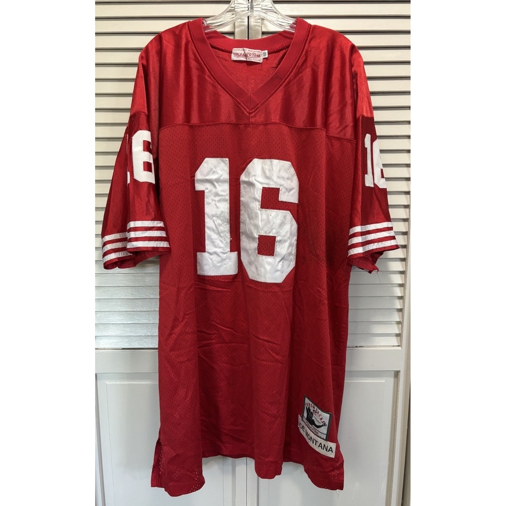 Vintage Mitchell‎ & Ness San Francisco 49ers #16 Montana Throwback Jersey Sz 60